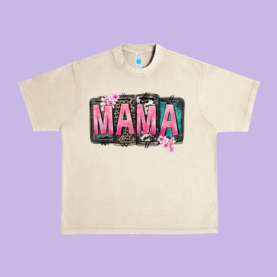 Mama Vibes Mother's Day Urban Heavy Tee Designed By Cowgirlartshop