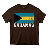 Chocolate Brown Bahamas Flag Country Men Women Kids Christmas Gift Family Heavy Core Tee - longCreatives