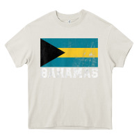 Cream Bahamas Flag Country Men Women Kids Christmas Gift Family Heavy Core Tee - longCreatives