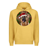 Antique Gold German Shepherd Christmas Premium Hoodie - RanaPortraitStore