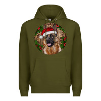 Army Green German Shepherd Christmas Premium Hoodie - RanaPortraitStore