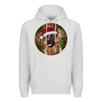 Dove Grey German Shepherd Christmas Premium Hoodie - RanaPortraitStore