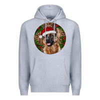 Heather Grey German Shepherd Christmas Premium Hoodie - RanaPortraitStore