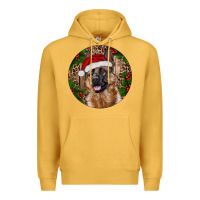 Mustard German Shepherd Christmas Premium Hoodie - RanaPortraitStore