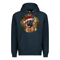 Navy German Shepherd Christmas Premium Hoodie - RanaPortraitStore
