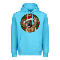 Ocean Blue German Shepherd Christmas Premium Hoodie - RanaPortraitStore