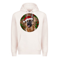 Pale Pink German Shepherd Christmas Premium Hoodie - RanaPortraitStore