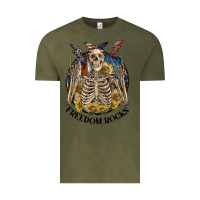 Vintage Olive freedom rocks Vintage Tee - CowGirlArtShop
