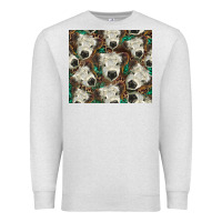 Oatmeal Heather white Scottish calf Premium Sweatshirt - BarkalooDesign