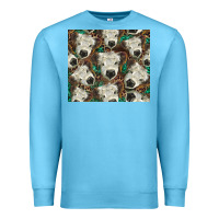 Ocean Blue white Scottish calf Premium Sweatshirt - BarkalooDesign