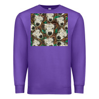 Purple white Scottish calf Premium Sweatshirt - BarkalooDesign
