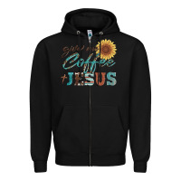 Black give me coffee and jesus Zipper Hoodie - Artiststas