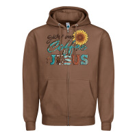 Chestnut give me coffee and jesus Zipper Hoodie - Artiststas