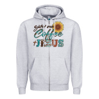 Heather Grey give me coffee and jesus Zipper Hoodie - Artiststas