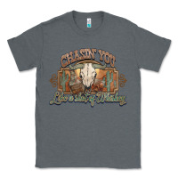 Charcoal Heather Chasin you like a shot of whiskey bull skull Classic Tee - HowdyJamesFarm