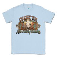 Dusty Blue Chasin you like a shot of whiskey bull skull Classic Tee - HowdyJamesFarm