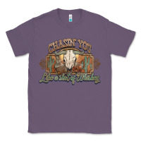 Lavender Chasin you like a shot of whiskey bull skull Classic Tee - HowdyJamesFarm