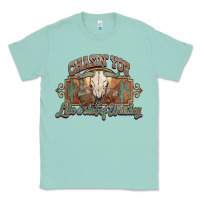 Seafoam Chasin you like a shot of whiskey bull skull Classic Tee - HowdyJamesFarm