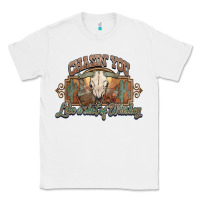 White Chasin you like a shot of whiskey bull skull Classic Tee - HowdyJamesFarm