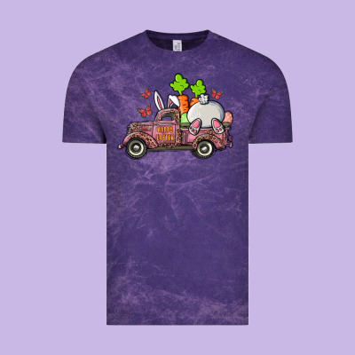 Happy Easter Pink Truck With Bunny Vintage Tee Designed By Ranaportraitstore