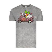 Cloud Rock happy easter pink truck with bunny Vintage Tee - RanaPortraitStore