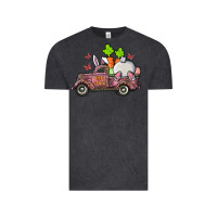 Vintage Black happy easter pink truck with bunny Vintage Tee - RanaPortraitStore