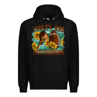 Black Turkey And Touchdowns Premium Hoodie - LillyAllenDesigns