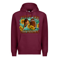 Burgundy Turkey And Touchdowns Premium Hoodie - LillyAllenDesigns