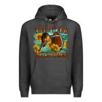 Charcoal Heather Turkey And Touchdowns Premium Hoodie - LillyAllenDesigns