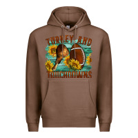 Chestnut Turkey And Touchdowns Premium Hoodie - LillyAllenDesigns