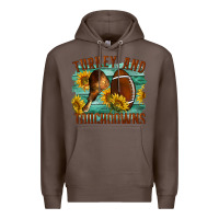 Coffee Turkey And Touchdowns Premium Hoodie - LillyAllenDesigns