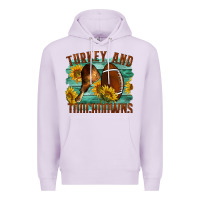 Lilac Turkey And Touchdowns Premium Hoodie - LillyAllenDesigns