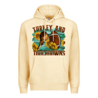 Pina Colada Turkey And Touchdowns Premium Hoodie - LillyAllenDesigns