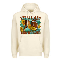 Sandshell Turkey And Touchdowns Premium Hoodie - LillyAllenDesigns