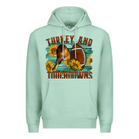 Seafoam Turkey And Touchdowns Premium Hoodie - LillyAllenDesigns