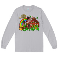 Moon Dust St. Patrick's farm with gold Long Sleeve Tee - OliviaCreatesArt