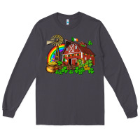 Smoke St. Patrick's farm with gold Long Sleeve Tee - OliviaCreatesArt