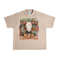 French Oak Last night we let the liquor talk Urban Heavy Tee - HowdyJamesFarm