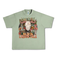 Oil Green Last night we let the liquor talk Urban Heavy Tee - HowdyJamesFarm