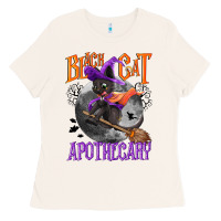 Bone Black cat apothecary Ladies Tee - NancyCooperArtShop