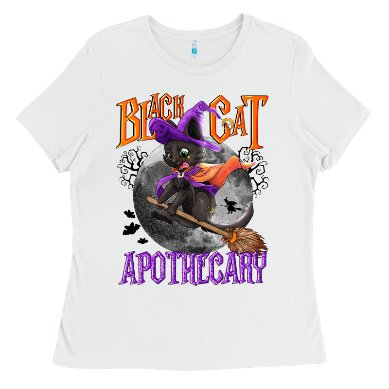 Black Cat Apothecary Ladies Tee by NancyCooperArtShop | Teevron