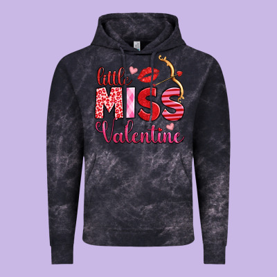Little Miss Valentine Vintage Hoodie Designed By Oliviacreatesart