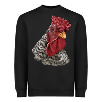 Black dominique rooster head Heavyweight Sweatshirt - LillyAllenDesigns