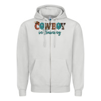 Dove Grey cowboy in training Zipper Hoodie - Artiststas