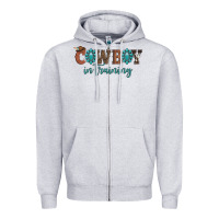 Heather Grey cowboy in training Zipper Hoodie - Artiststas