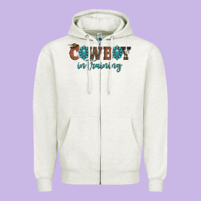 Cowboy In Training Zipper Hoodie Designed By Artiststas