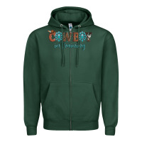 Sports Green cowboy in training Zipper Hoodie - Artiststas