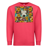 Cardinal white Scottish calf and sunflowers Premium Sweatshirt - BarkalooDesign