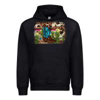 Black cactus boot background Urban Hoodie - AdoDesignShop