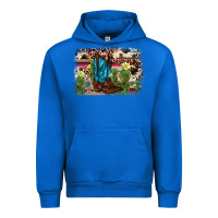 Cobalt cactus boot background Urban Hoodie - AdoDesignShop